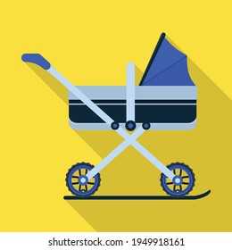 Stroller vector icon.Flat vector icon isolated on white background stroller.
