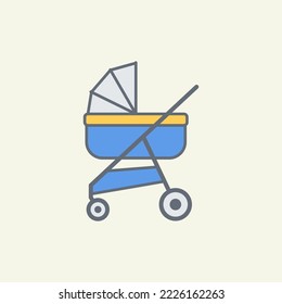 Stroller vector illustration. Stroller icon design