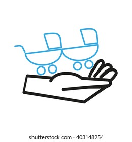 stroller for your child, icon