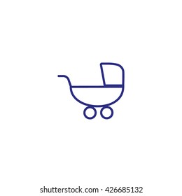 stroller for your child, icon