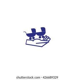 stroller for your child, icon