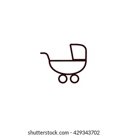 stroller for your child, icon