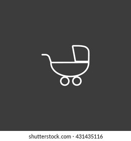 stroller for your child, icon