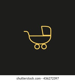 stroller for your child, icon