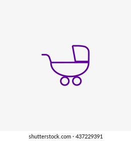 stroller for your child, icon
