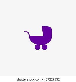 stroller for your child, icon