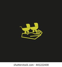 stroller for your child, icon