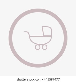 stroller for your child, icon
