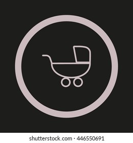 stroller for your child, icon