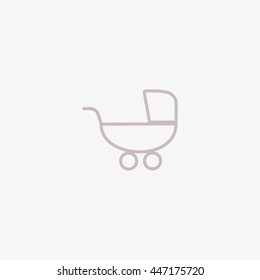 stroller for your child, icon