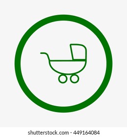 stroller for your child, icon