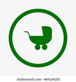 stroller for your child, icon