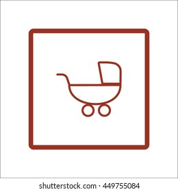 stroller for your child, icon