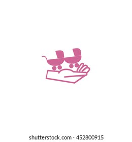 stroller for your child, icon