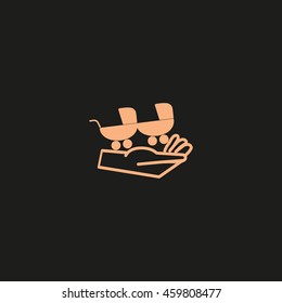 stroller for your child, icon