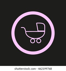 stroller for your child, icon