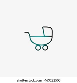 stroller for your child, icon