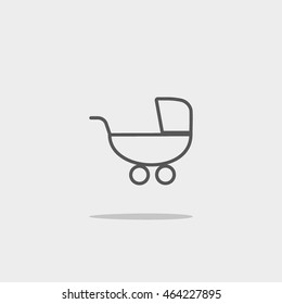 stroller for your child, icon