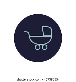 stroller for your child, icon