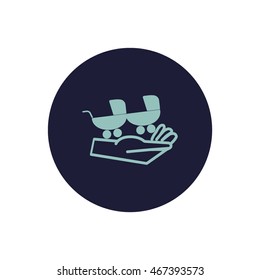 stroller for your child, icon