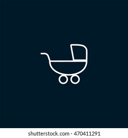 stroller for your child, icon