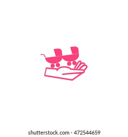 stroller for your child, icon