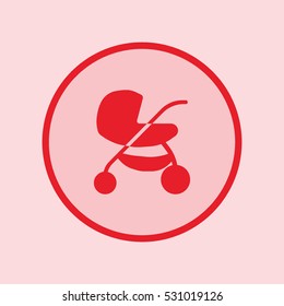 stroller for your child, icon