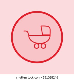 stroller for your child, icon