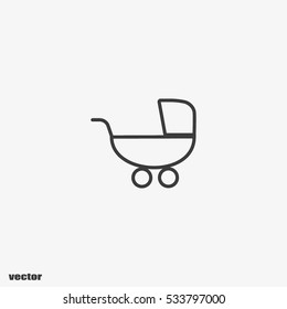 stroller for your child, icon