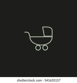 stroller for your child, icon