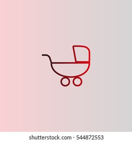 stroller for your child, icon
