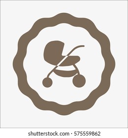 stroller for your child, icon
