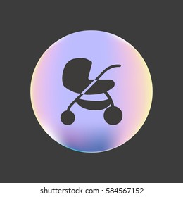 stroller for your child, icon