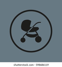 stroller for your child, icon