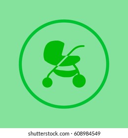 stroller for your child, icon