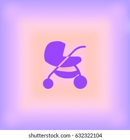 stroller for your child, icon