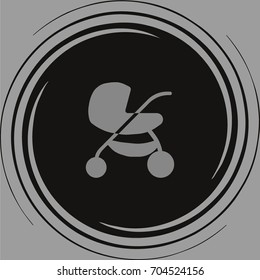 stroller for your child, icon