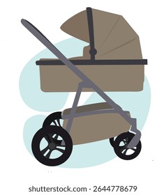 carrinho de bebê, carrinho de bebê, vektor 