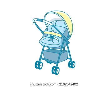Strollers With Simple Color Scheme Stock Illustration