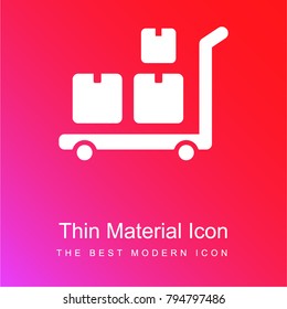 Strolley with Packages red and pink gradient material white icon minimal design