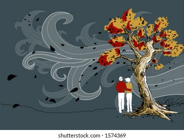 Strolling in autumn