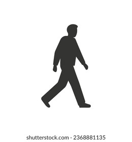 Strolling Icon on White Background - Simple Vector Illustration