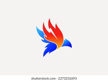 plantilla de logotipo de grabación de aves incendiarias