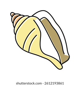 strombus sea shell beach color icon vector. strombus sea shell beach sign. isolated symbol illustration