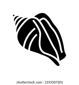 strombus sea shell beach glyph icon vector. strombus sea shell beach sign. isolated symbol illustration