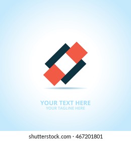 Strong abstract emblem, design concept, logo, logotype element for template.