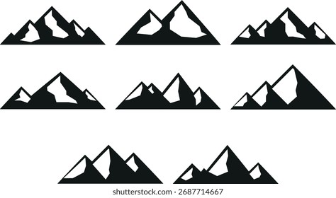 Un diseño de logotipo fuerte y aventurero con picos de montaña estilizados, que simbolizan la naturaleza y la exploración.