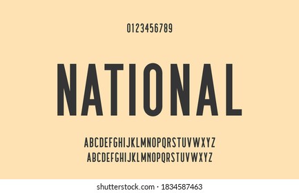 Strong alphabet letters serif font and number. classic typography fonts regular uppercase, lowercase and numbers. Vector