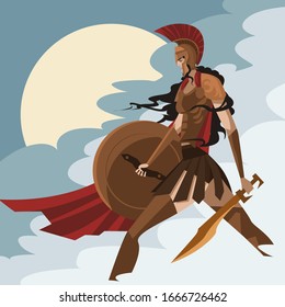 strong amazon greek spartan athena warrior