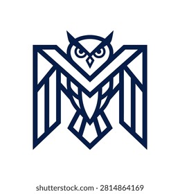 Strong angular bird emblem for tech and security companies.